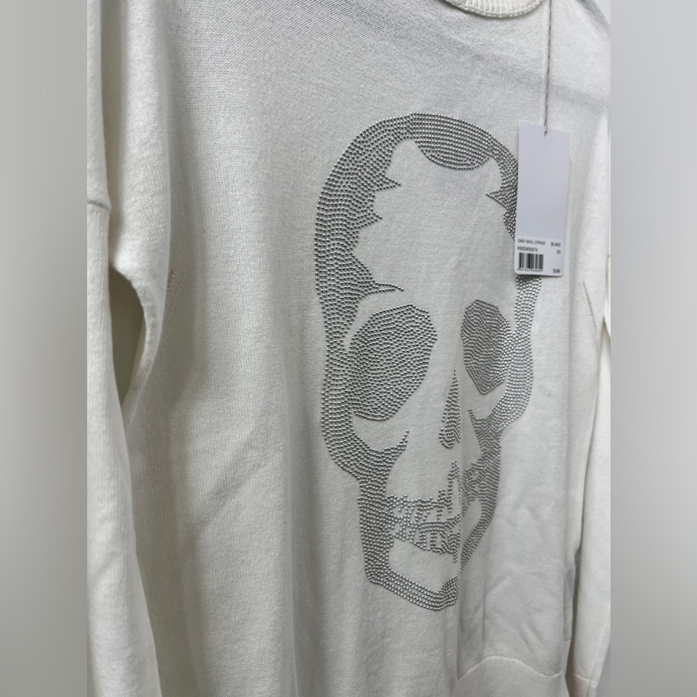 Nwt! ZADIG & VOLTAIRE GABY SKULL LONG SLEEVE TOP - Picture 2 of 6